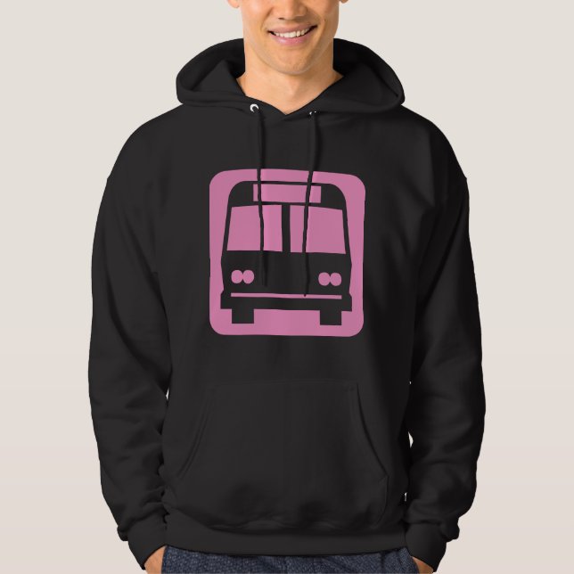 Bus symbol - Pink Hoodie (Front)