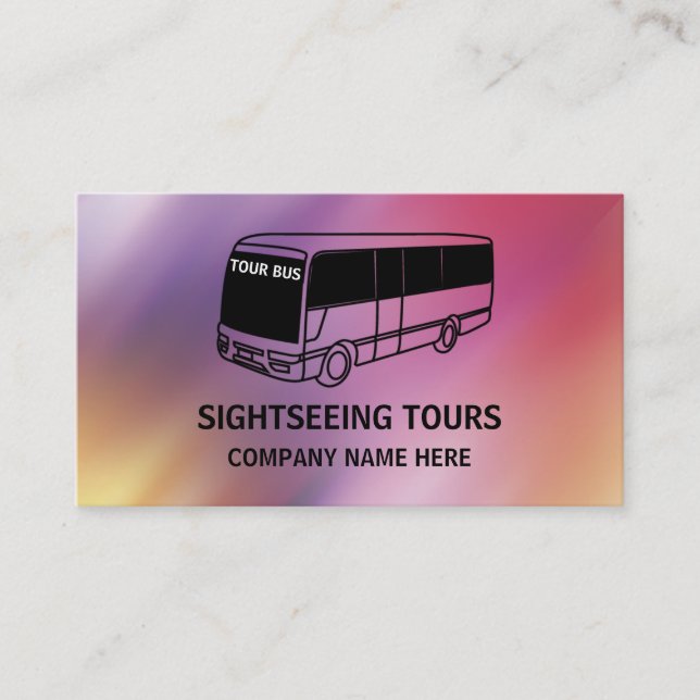Bus Travel Business Cards (Front)
