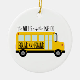 Bus Wheels Song Ceramic Tree Decoration