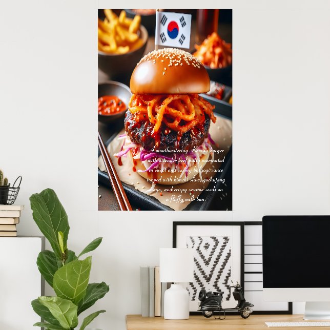 Busan Bites: Bulgogi Bliss 24x36 Poster (Home Office)