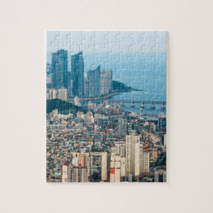 Busan city Skyline. Yeongnam province, South Korea Jigsaw Puzzle