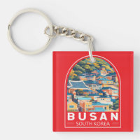 Busan South Korea Travel Art Emblem