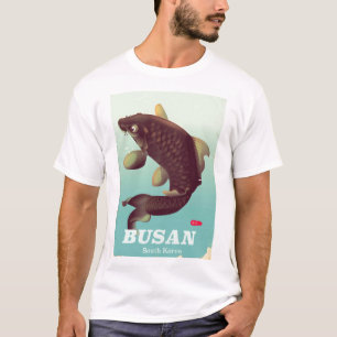 Busan South Korean vintage style travel poster T-Shirt