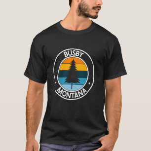 Busby Montana MT USA City Pride Retro Sunset T-Shirt