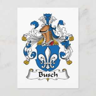 Busch Family Crest Postcard