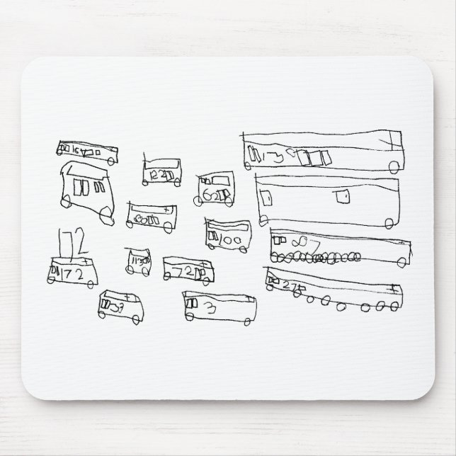 Buses Mouse Mat (Front)
