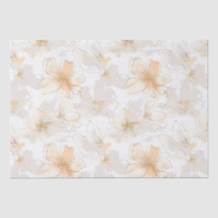 Bush and Taupe Modern Art Floral Tissue Paper