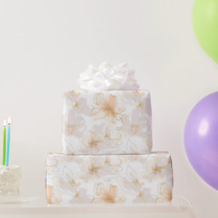 Bush and Taupe Modern Art Floral Wrapping Paper