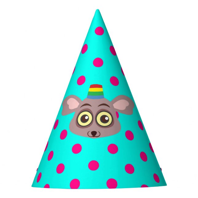Bush Baby Birthday Party Hat (Front)