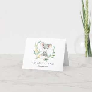 Bush Baby Koala Personalised Thank You Cards
