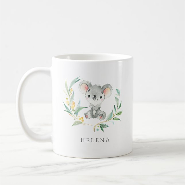 Bush Baby Koala Personalized Coffee Mug (Left)