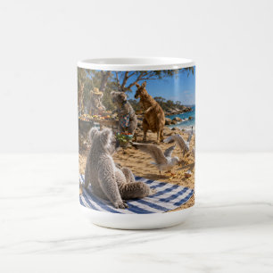 Bush BBQ with Kangaroos and Koalas Coffee Mug