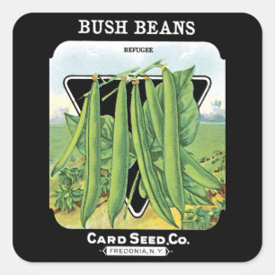 Bush Beans Seed Packet Label