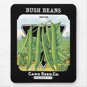 Bush Beans Seed Packet Label Mouse Mat