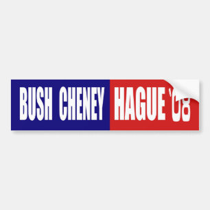 BUSH CHENEY / HAGUE 08 BUMPER STICKER