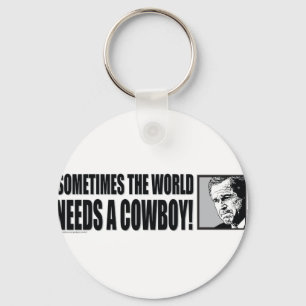 BUSH--COWBOY-White Key Ring