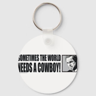 BUSH--COWBOY-White Key Ring