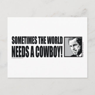 BUSH--COWBOY-White Postcard
