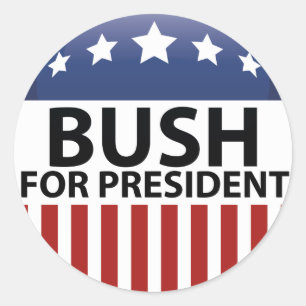 Bush For President Classic Round Sticker