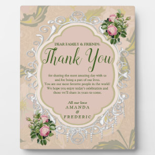 Bush Garden Greens - Soft Pink Roses Plaque