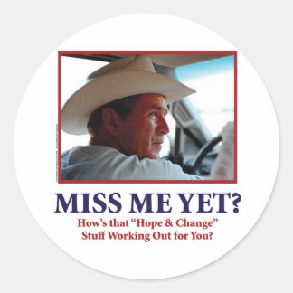BUSH-HAT CLASSIC ROUND STICKER