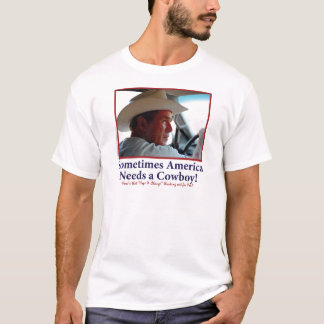 BUSH-HAT.-white-Cowboy-eps T-Shirt