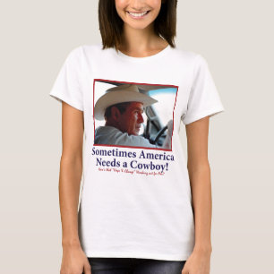 BUSH-HAT.-white-Cowboy-eps T-Shirt