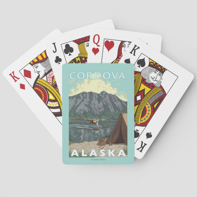 Bush Plane & Fishing - Cordova, Alaska Playing Cards (Back)