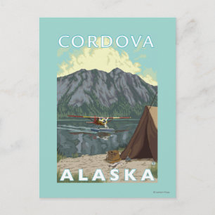 Bush Plane & Fishing - Cordova, Alaska Postcard