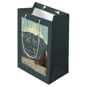 Bush Plane & Fishing - Glacier National Park, MT Medium Gift Bag