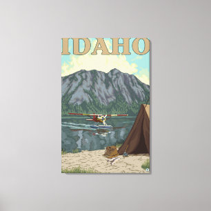 Bush Plane & Fishing - Idaho Canvas Print