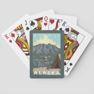 Bush Plane & Fishing - Katmai, Alaska Playing Cards