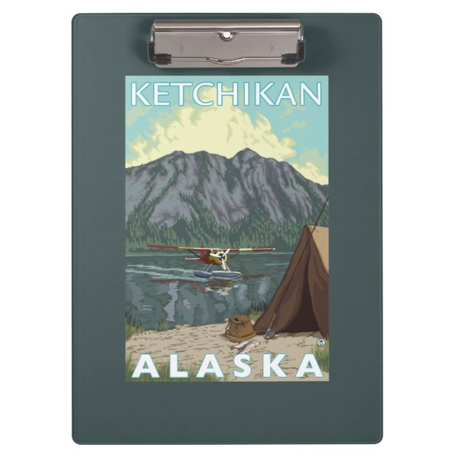 Bush Plane & Fishing - Ketchikan, Alaska Clipboard (Front)