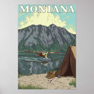 Bush Plane & Fishing - Montana Poster