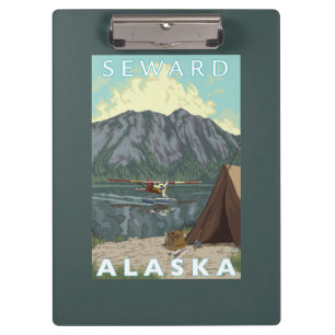 Bush Plane & Fishing - Seward, Alaska Clipboard