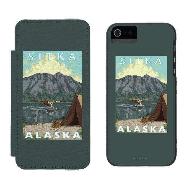 Bush Plane & Fishing - Sitka, Alaska Incipio iPhone Wallet Case (Side by Side)
