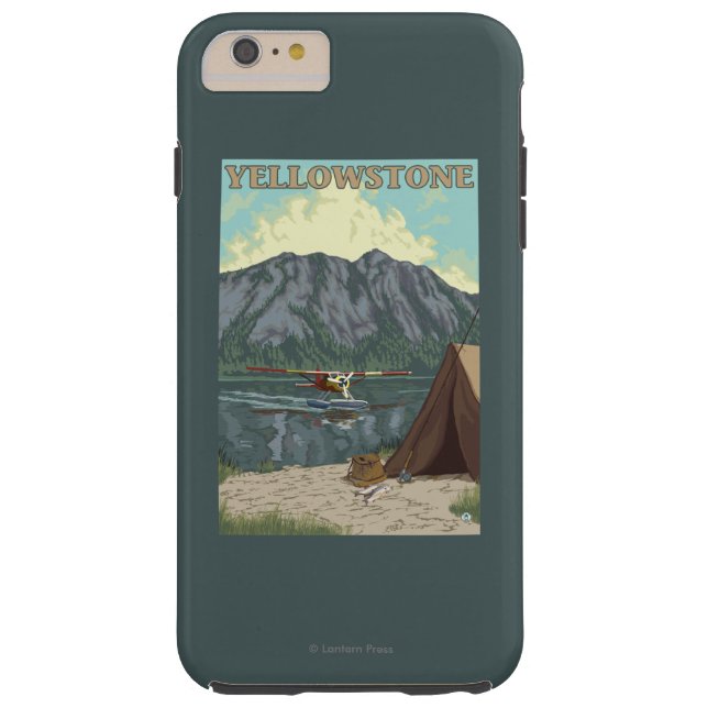 Bush Plane & Fishing - Yellowstone National Case-Mate iPhone Case (Back)