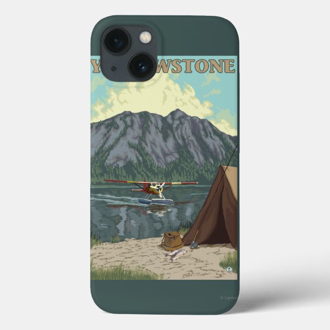 Bush Plane & Fishing - Yellowstone National Case-Mate iPhone Case (Back)