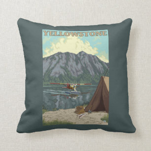 Bush Plane & Fishing - Yellowstone National Cushion