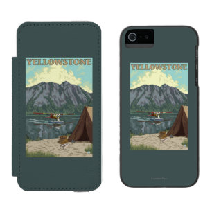 Bush Plane & Fishing - Yellowstone National Incipio Watson™ iPhone 5 Wallet Case