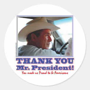 Bush-Thank-You-American Classic Round Sticker