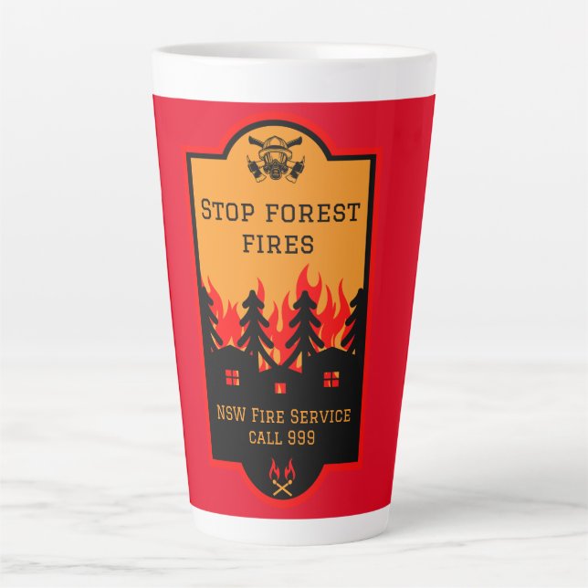 Bush Wildfire Prevention Latte Mug (Front)