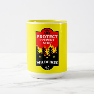 Bush Wildfire Prevention Two-Tone Coffee Mug