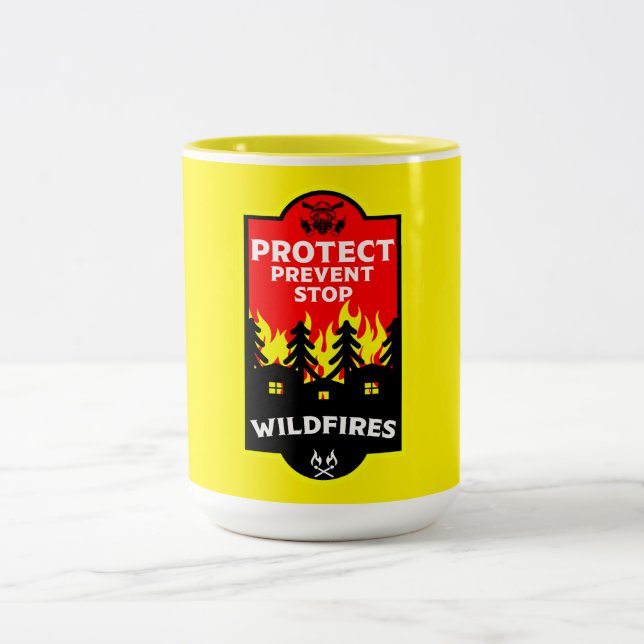 Bush Wildfire Prevention Two-Tone Coffee Mug (Center)