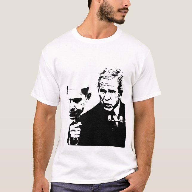 bush with obama mask T-Shirt (Front)