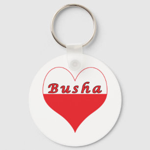Busha Polish Heart Key Ring