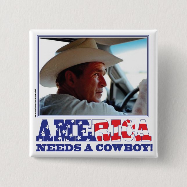 BushAMERICA 15 Cm Square Badge (Front)