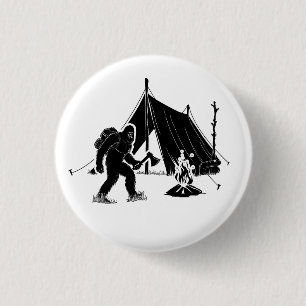 Bushcraft Adventure Camping Bigfoot 3 Cm Round Badge