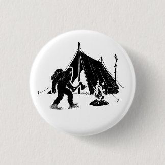 Bushcraft Adventure Camping Bigfoot 3 Cm Round Badge