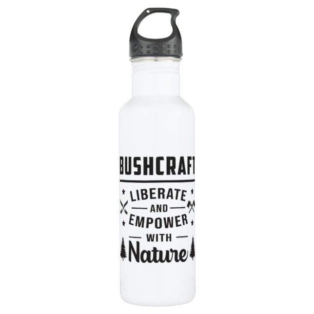 Bushcraft Apocalypse Survival Outdoor Gift Idea 710 Ml Water Bottle (Front)
